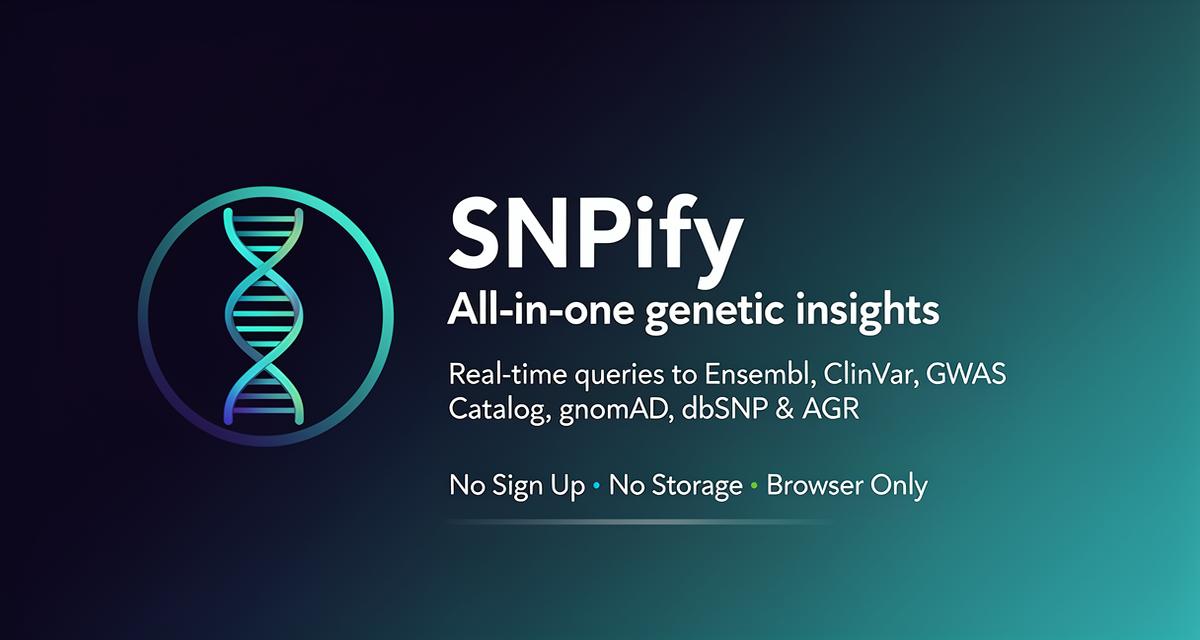 Snakify Tech SNPify — Genetic Interpretation Infrastructure